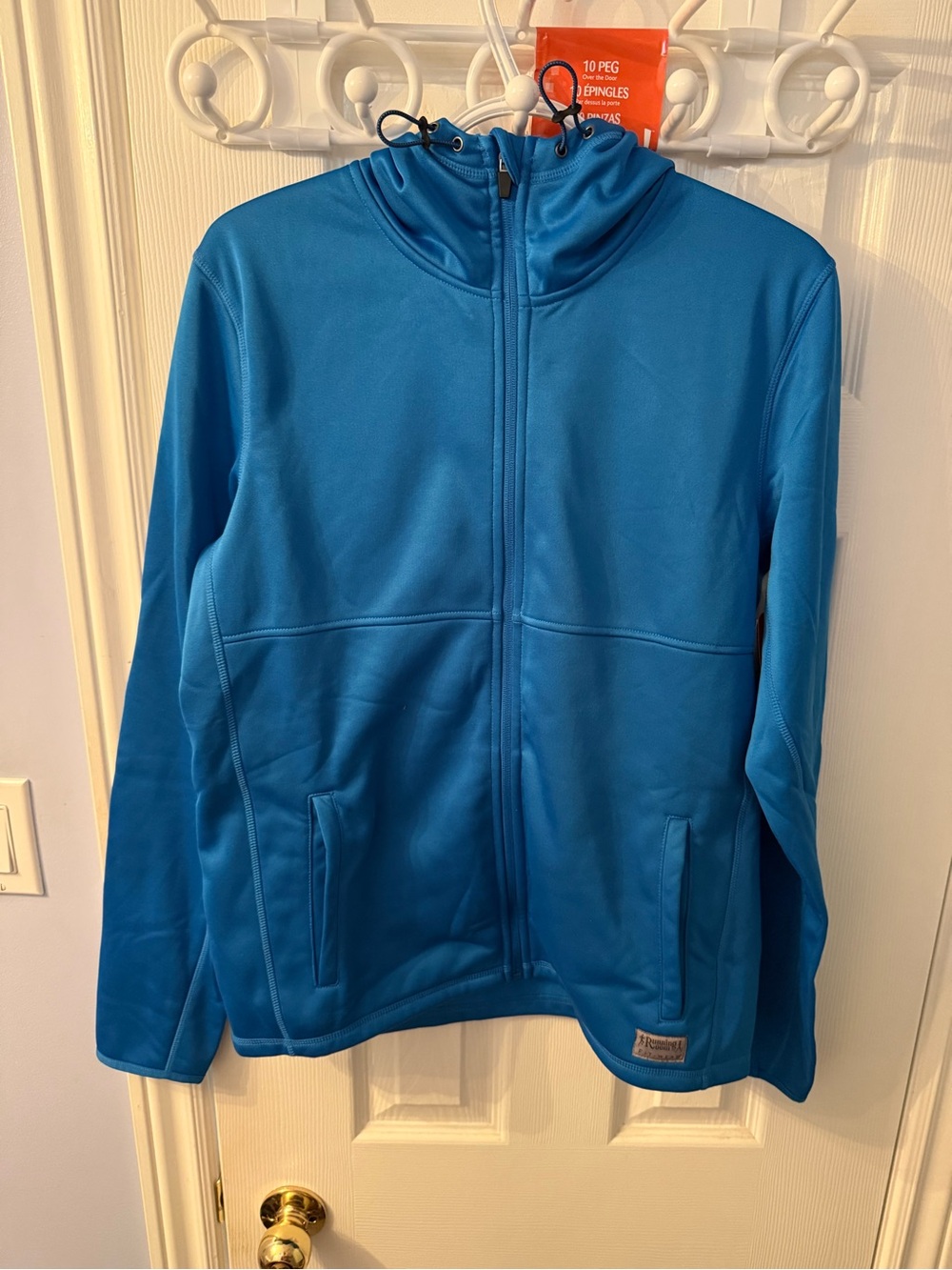 Men's Blue Full-Zip Performance Hoodie Sweater